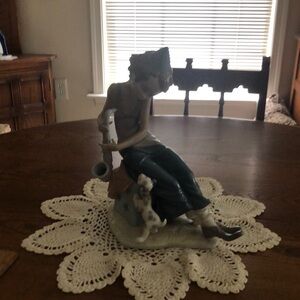 Lladro tall figurines. Musician, clown, ice cream man